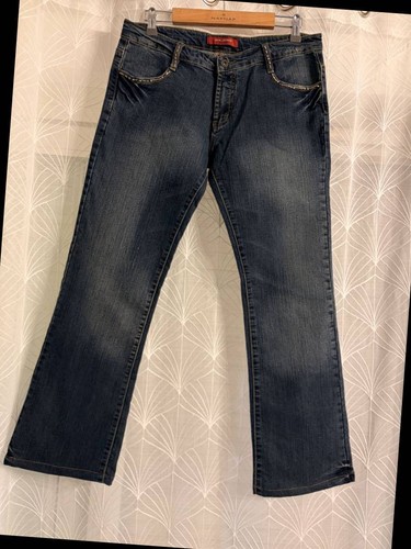Jeans donna blu strass - blu,